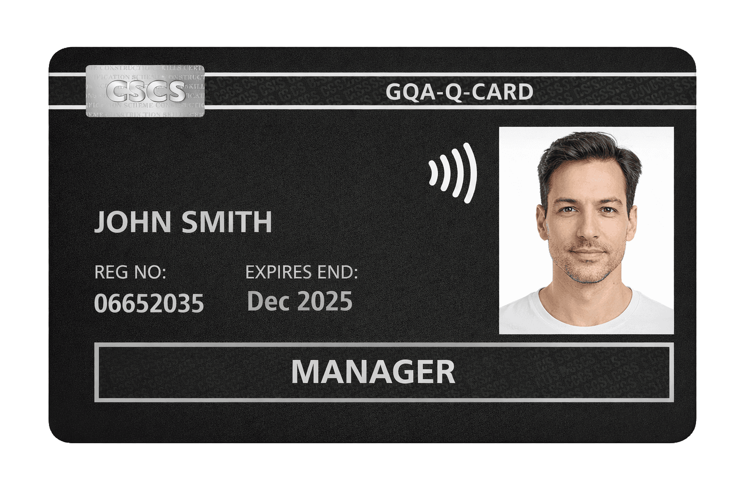 Black CSCS Manager card
