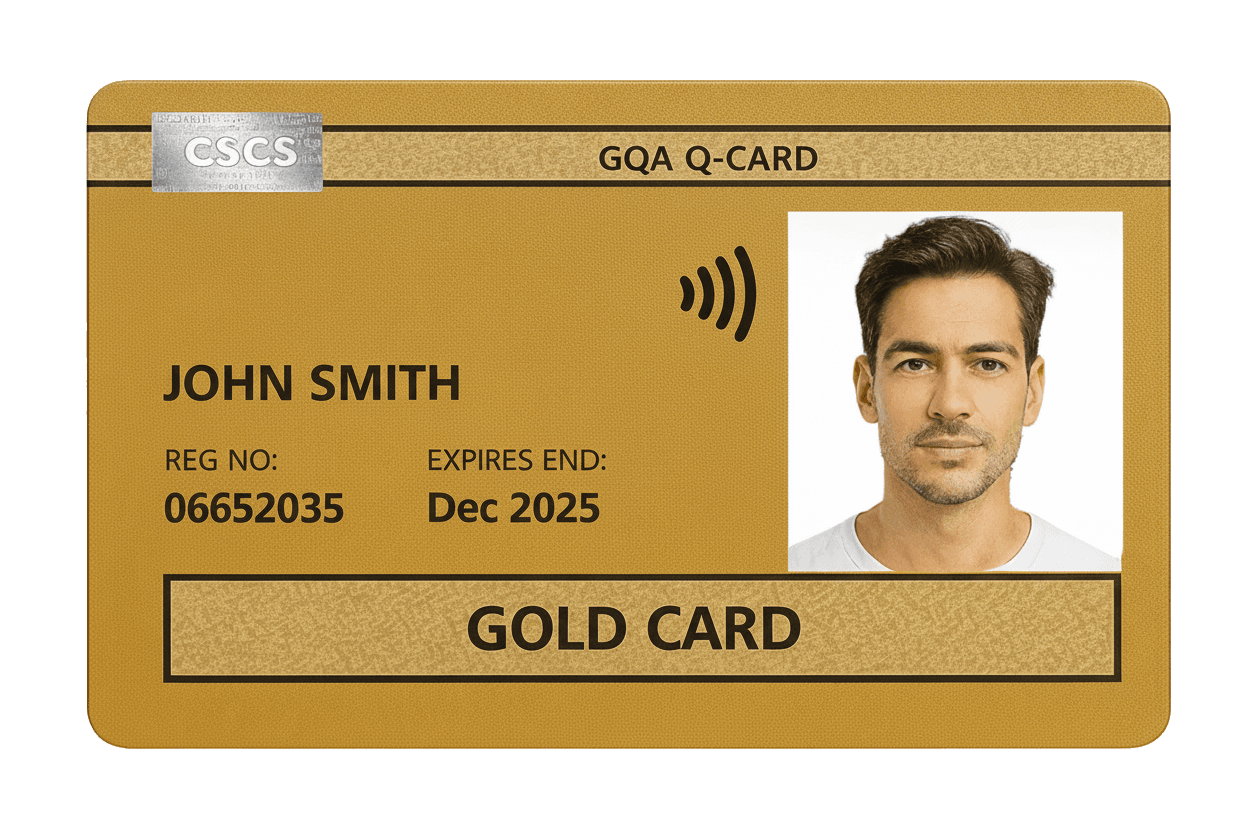 Gold CSCS card