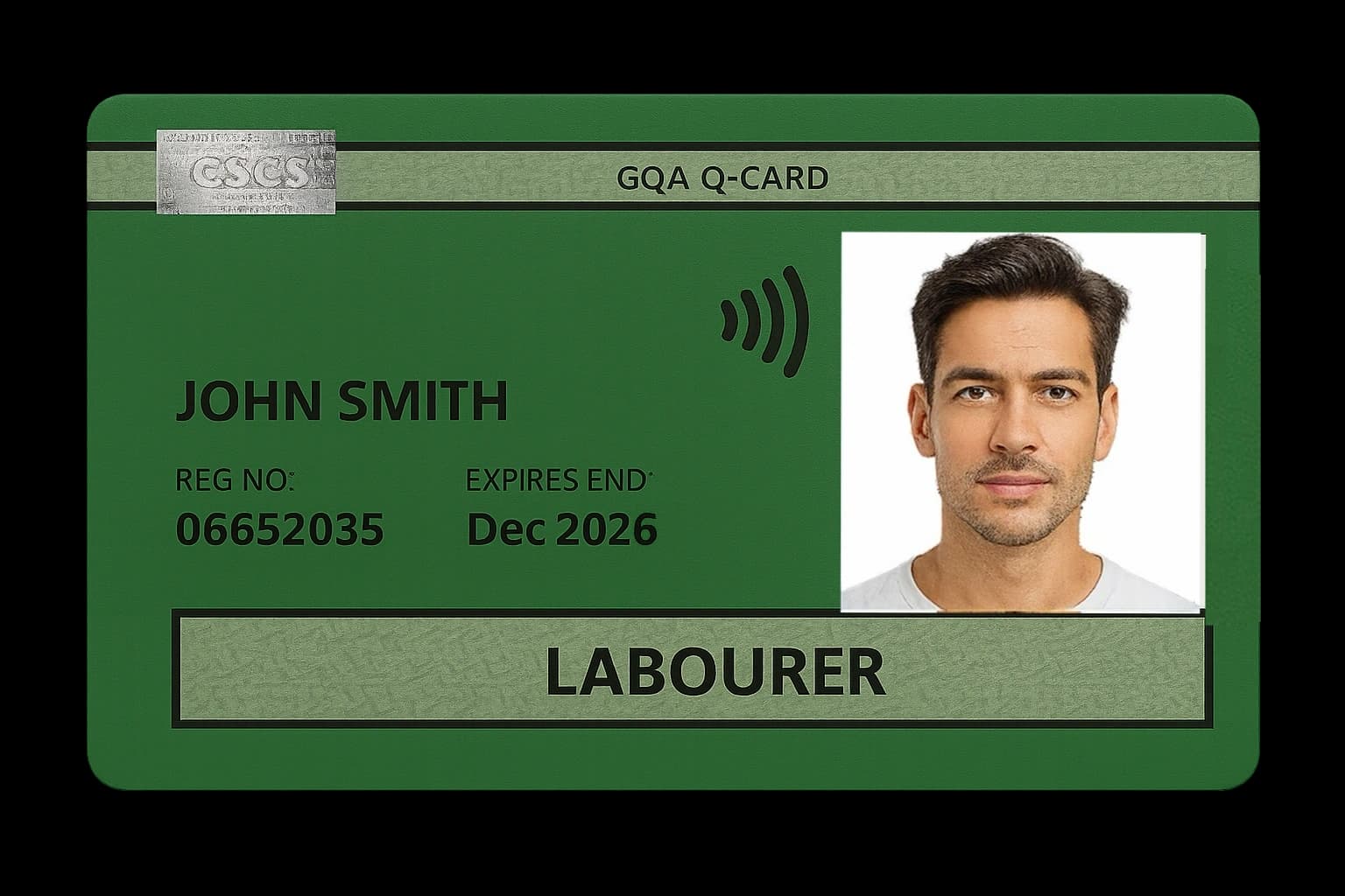 Green, Labourer CSCS card