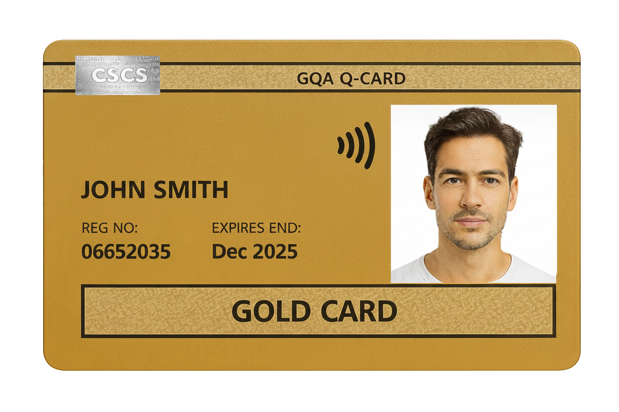 Gold CSCS card